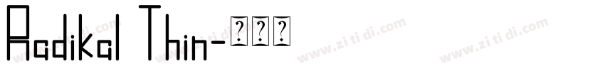 Radikal Thin字体转换